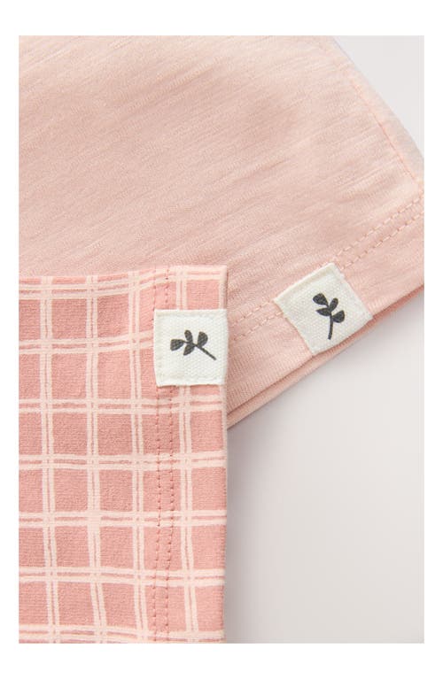 Next Kids' Vegetables Cotton Graphic T-shirt & Check Leggings Set In Pink