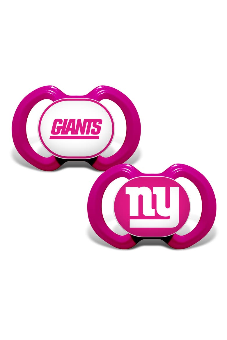 New York Giants Pink Pacifier 2-Pack, Main, color, Multicolor