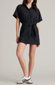 Rhone Mirage Water Repellent Short Sleeve Mini Shirtdress