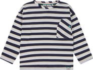 Stains and Stories by Babyface Sailor Stripe Shirt With Accent Pocket