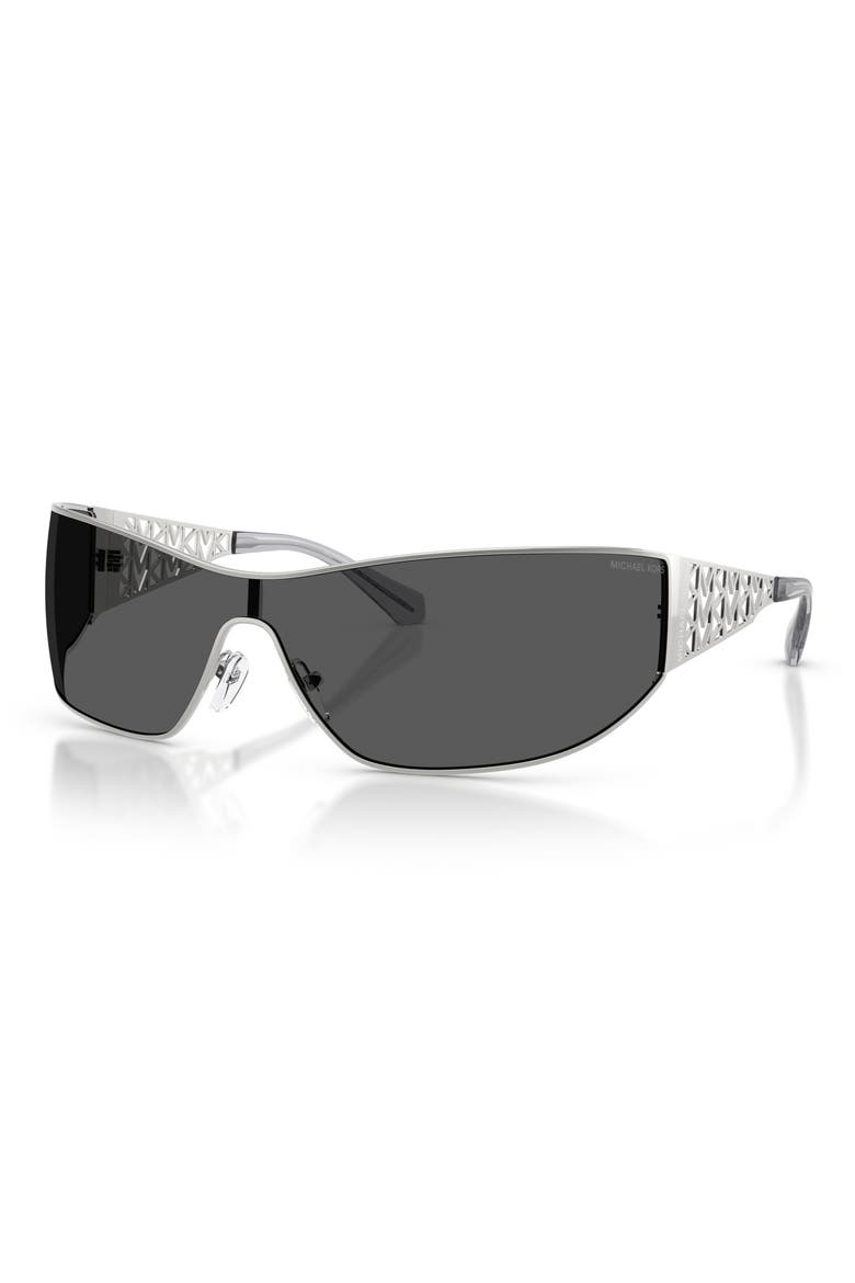 Melbourne 143mm Shield Sunglasses, Alternate, color, SILVER / GREY