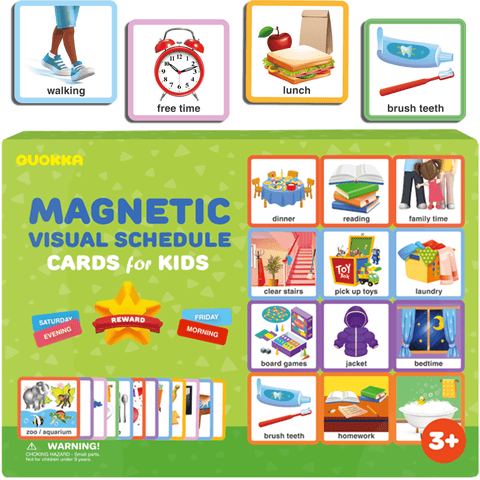 Magnetic Chore Chart for Kids - Visual Responsibility and Behavior Board for Children, Toddlers, and Teens