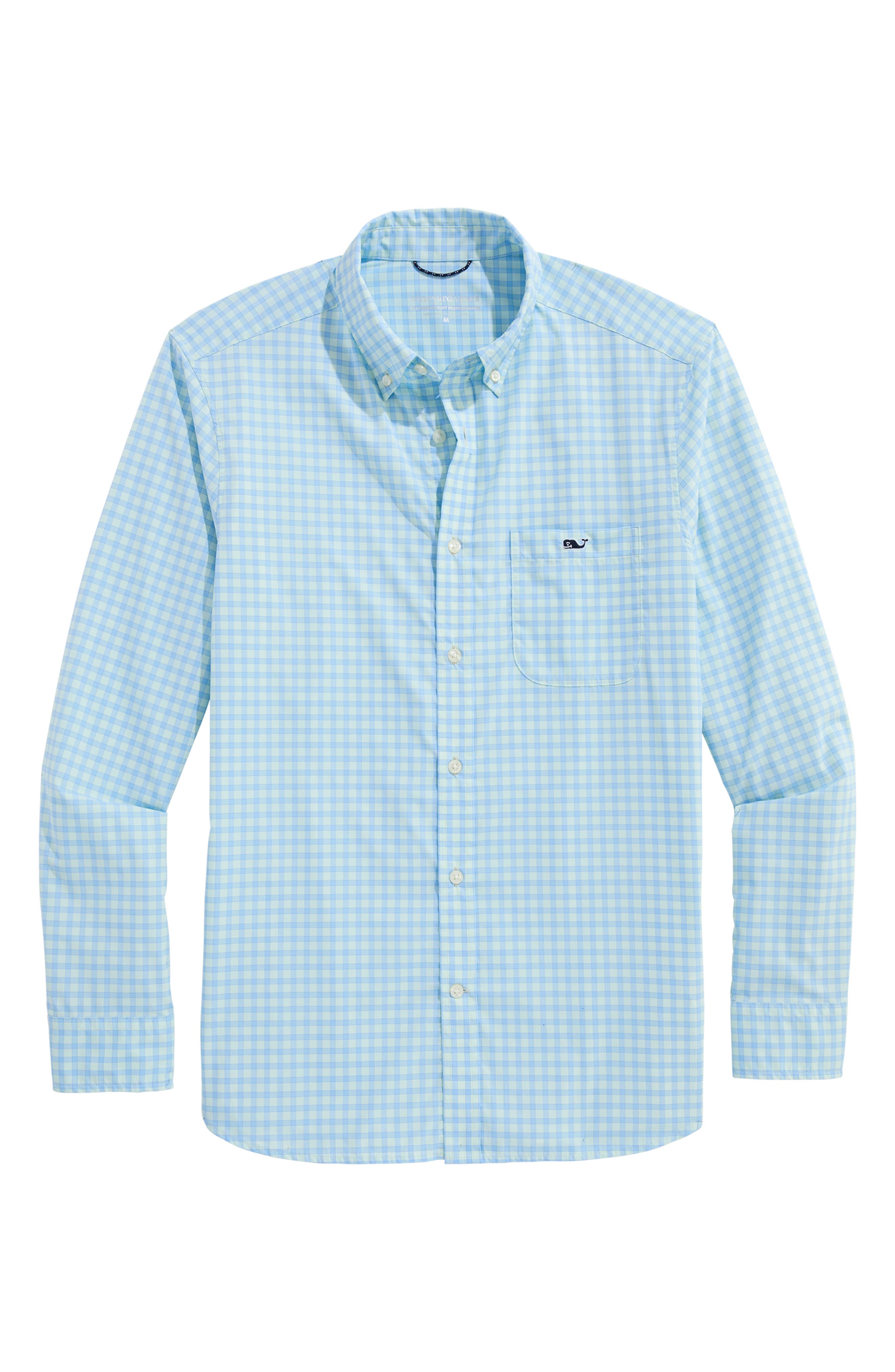 Lemon Shark Gingham Button-Down Performance Shirt