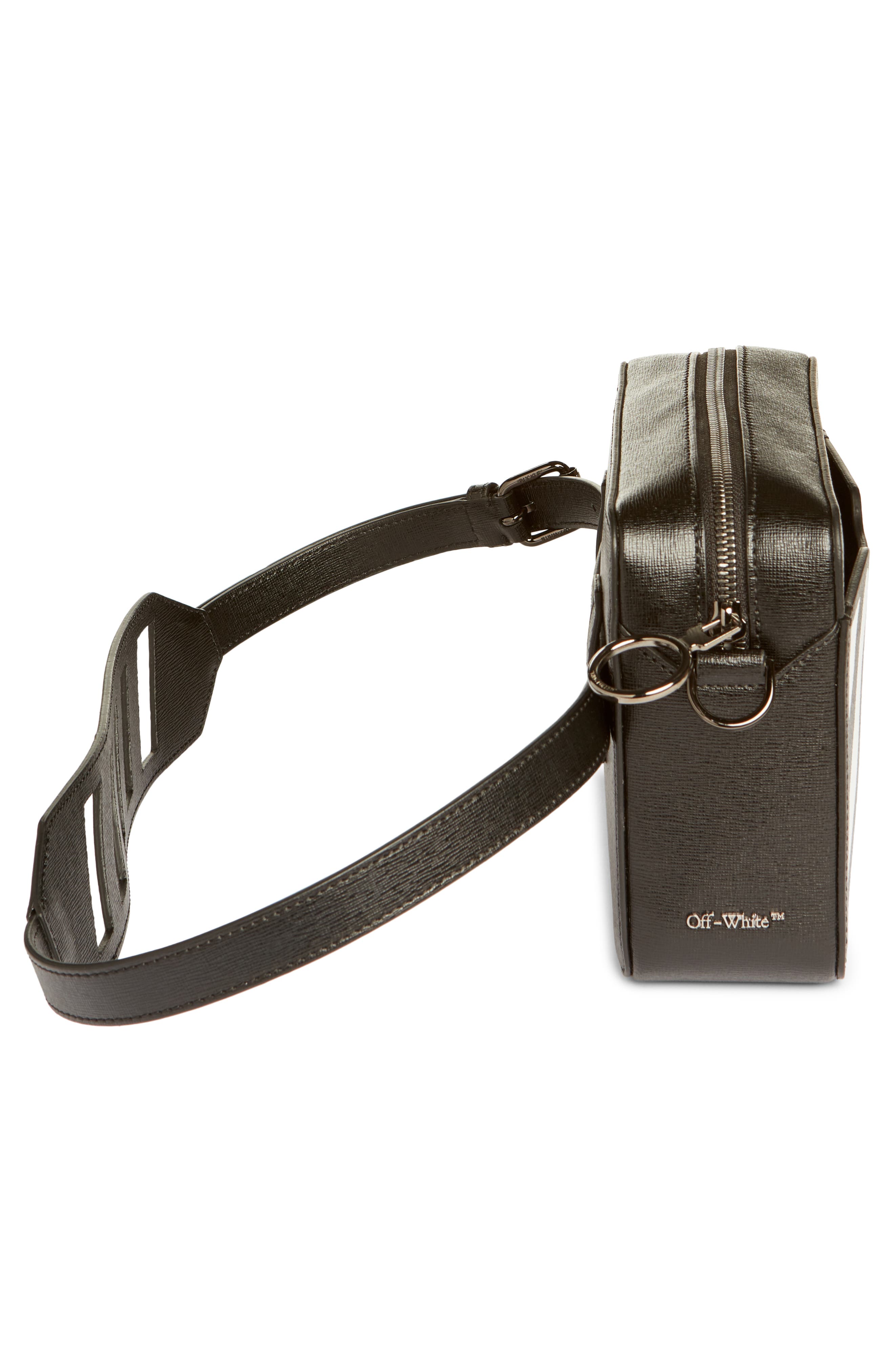 Off-White Diagonal Stripe Camera Belt Bag, Alternate, color, 