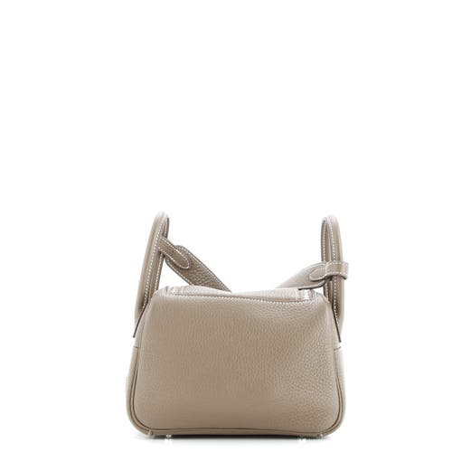 Pre-owned Hermes Hermes Lindy Bag Clemence Mini In Brown