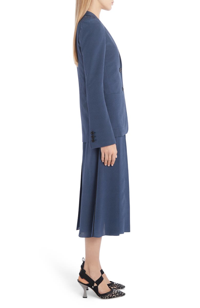 Fendi Microdot Silk Crêpe de Chine Blazer, Alternate, color, 