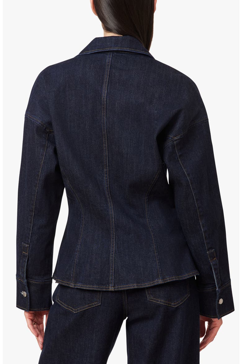 Seamed Stretch Denim Shirt, Alternate, color, RINSE