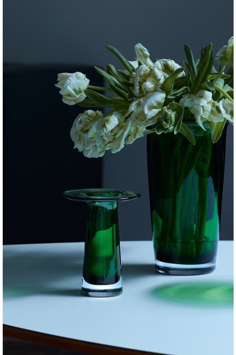 Victoria Glass Vase, Alternate, color, GREEN