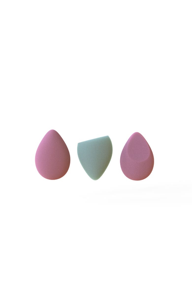 PURSONIC 3-Pack Beauty Makeup Sponges Multi-Shape Blenders for Flawless Application, Alternate, color, Multicolor