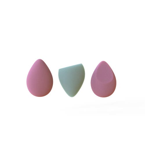 Pursonic 3-pack Beauty Makeup Sponges Multi-shape Blenders For Flawless Application In Multicolor