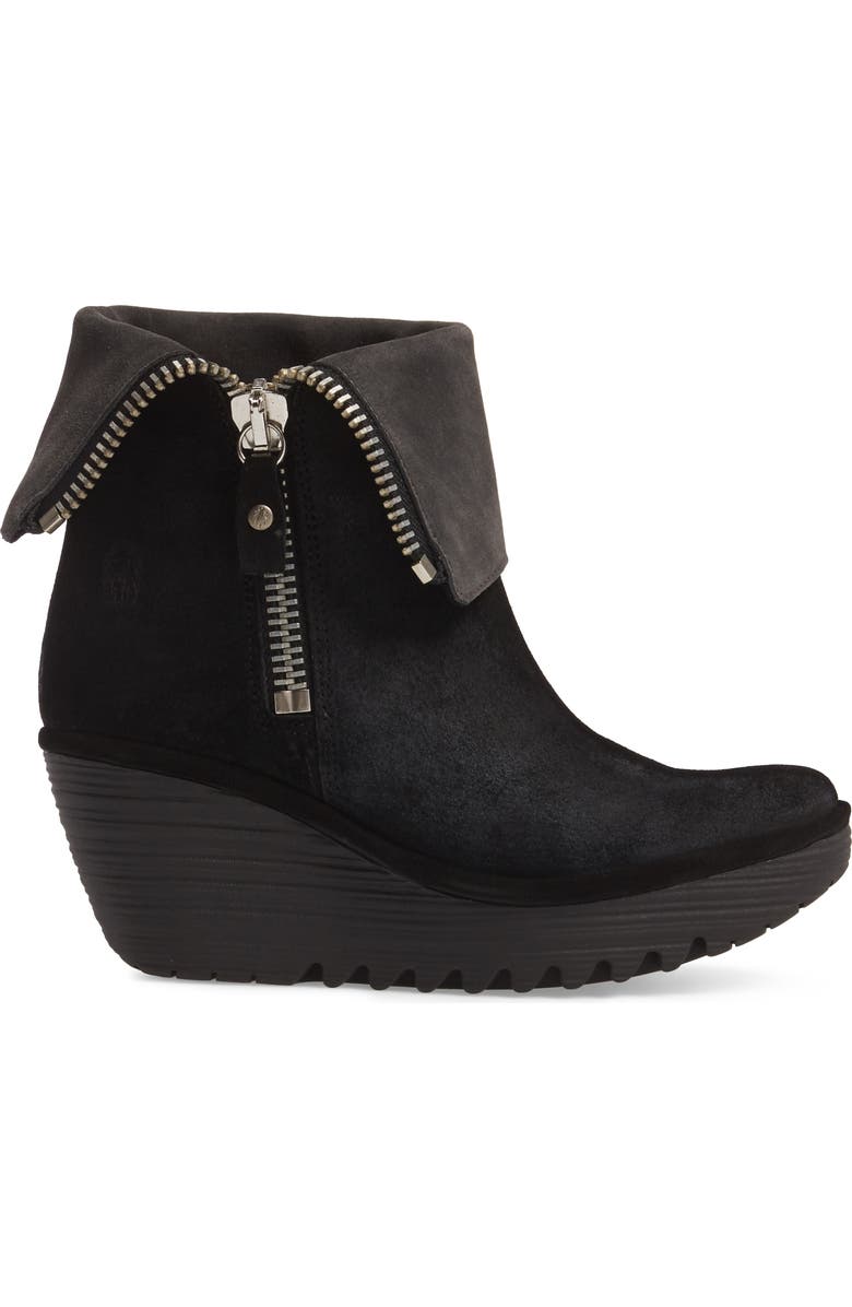 Fly London 'Yex' Platform Wedge Bootie, Alternate, color,
