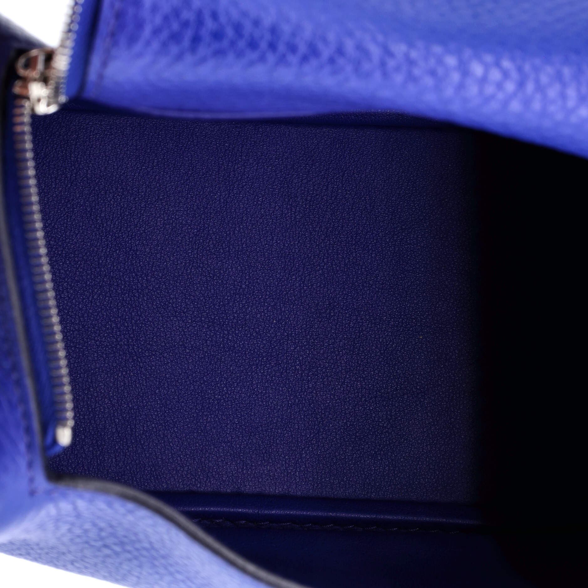 Pre-Owned Hermes Lindy Bag Clemence Mini, Alternate, color, Bleu Royal
