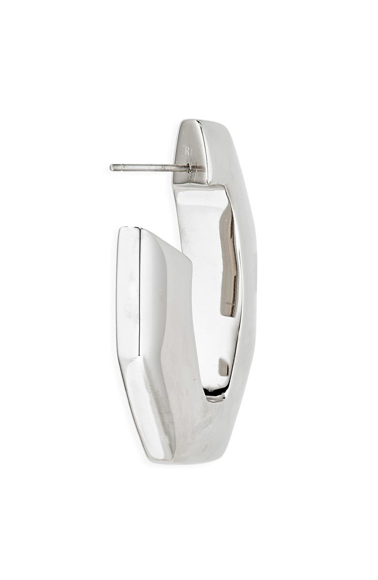 Givenchy Large Chain Link Hoop Earrings, Alternate, color, Silvery