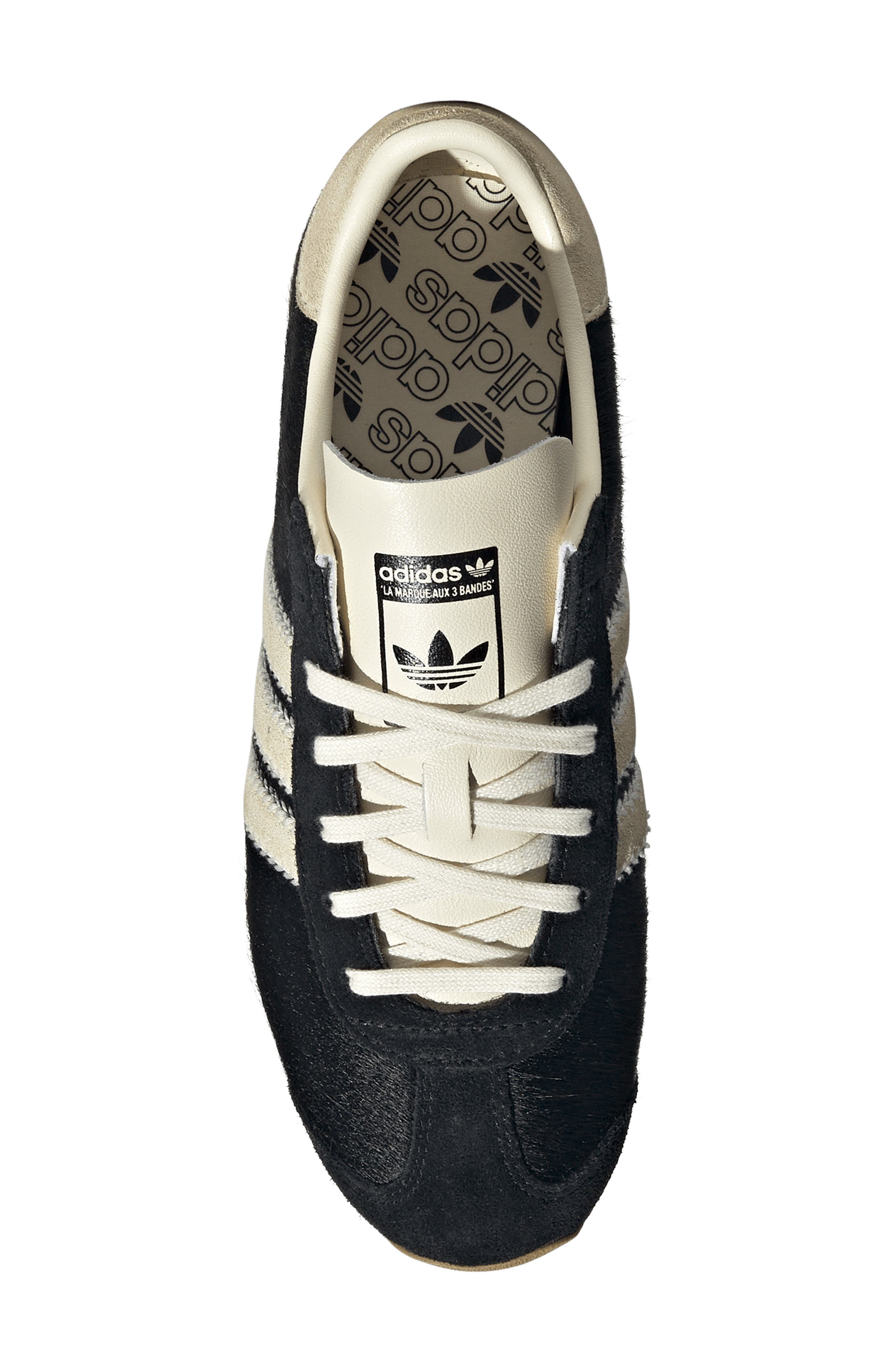 adidas Country Low Top Sneaker, Alternate, color, Cream/ Black/ Golden Beige