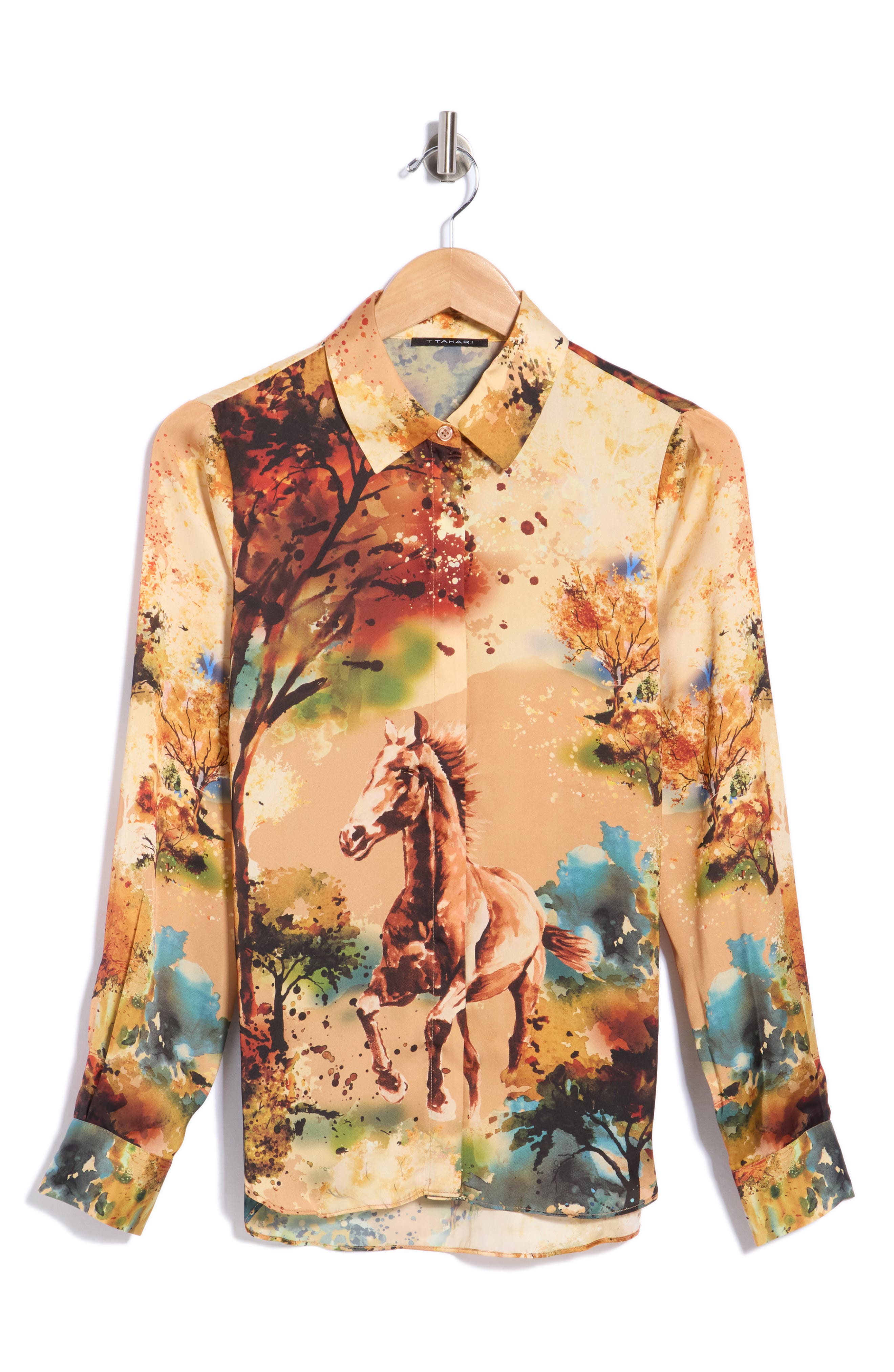 Horse Print Long Sleeve Shirt