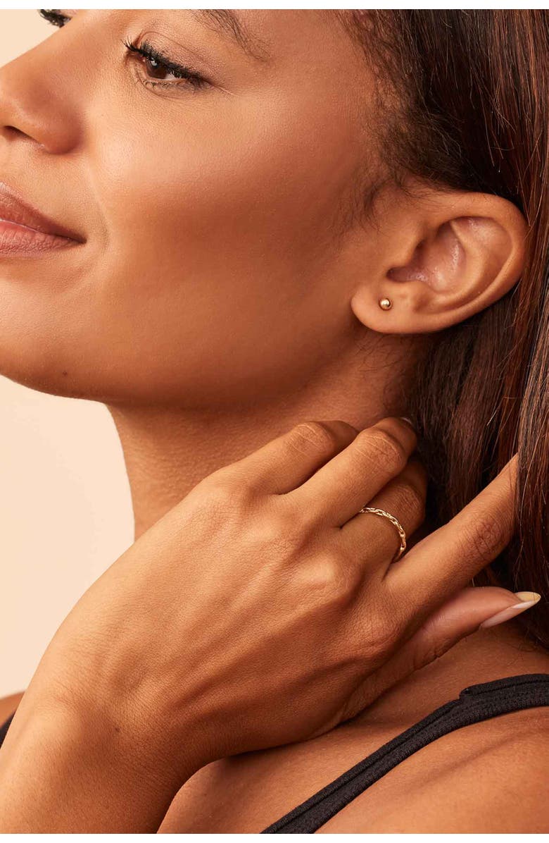 Oradina 14K Yellow Gold Have A Ball Stud Earrings, Alternate, color, Yellow Gold