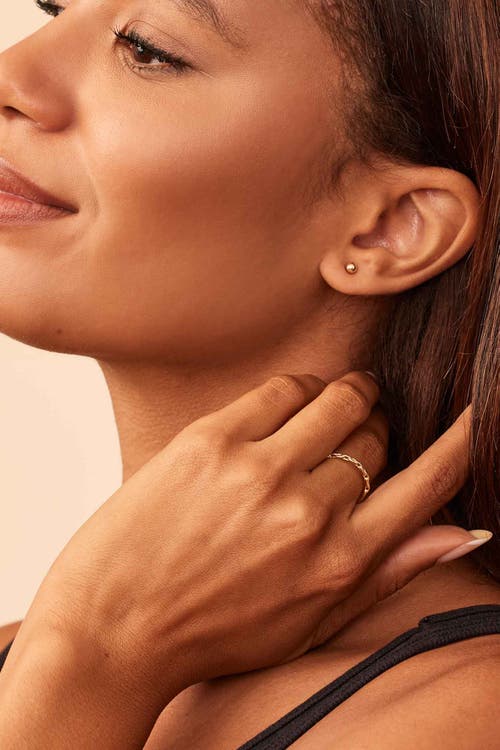 Oradina 18k Yellow Gold Have A Ball Stud Earrings In Gold