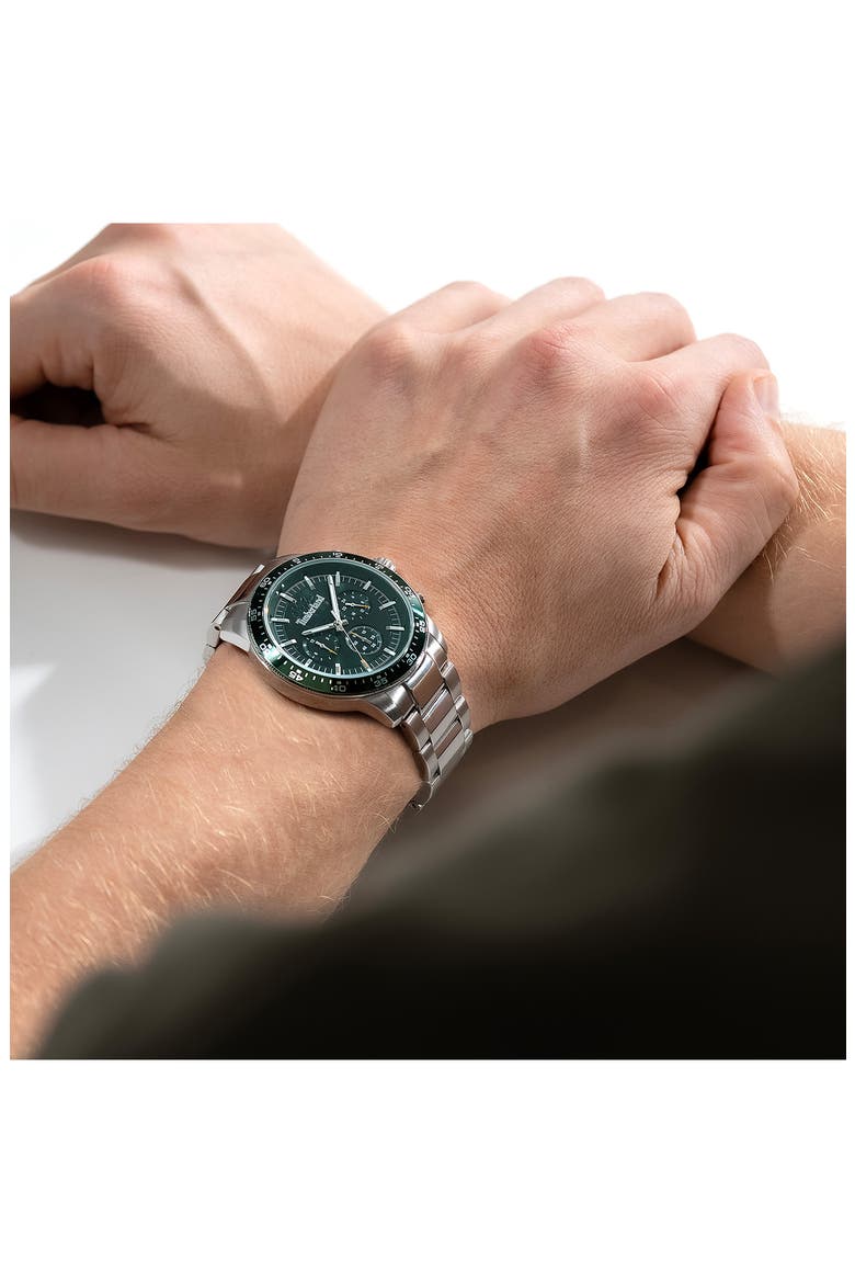Parkman Multifunction Chronograph Bracelet Watch, 44mm, Alternate, color, SILVER