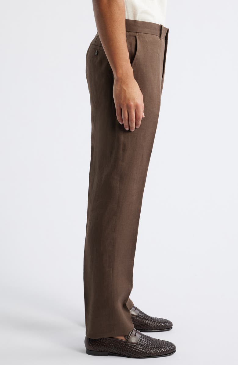 Nordstrom Henrik Trim Fit Italian Linen Suit Separate Pants, Alternate, color, Brown Cocoa