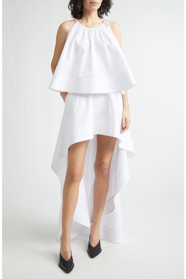 Cotton Poplin Trapeze Top, Alternate, color, PURE WHITE