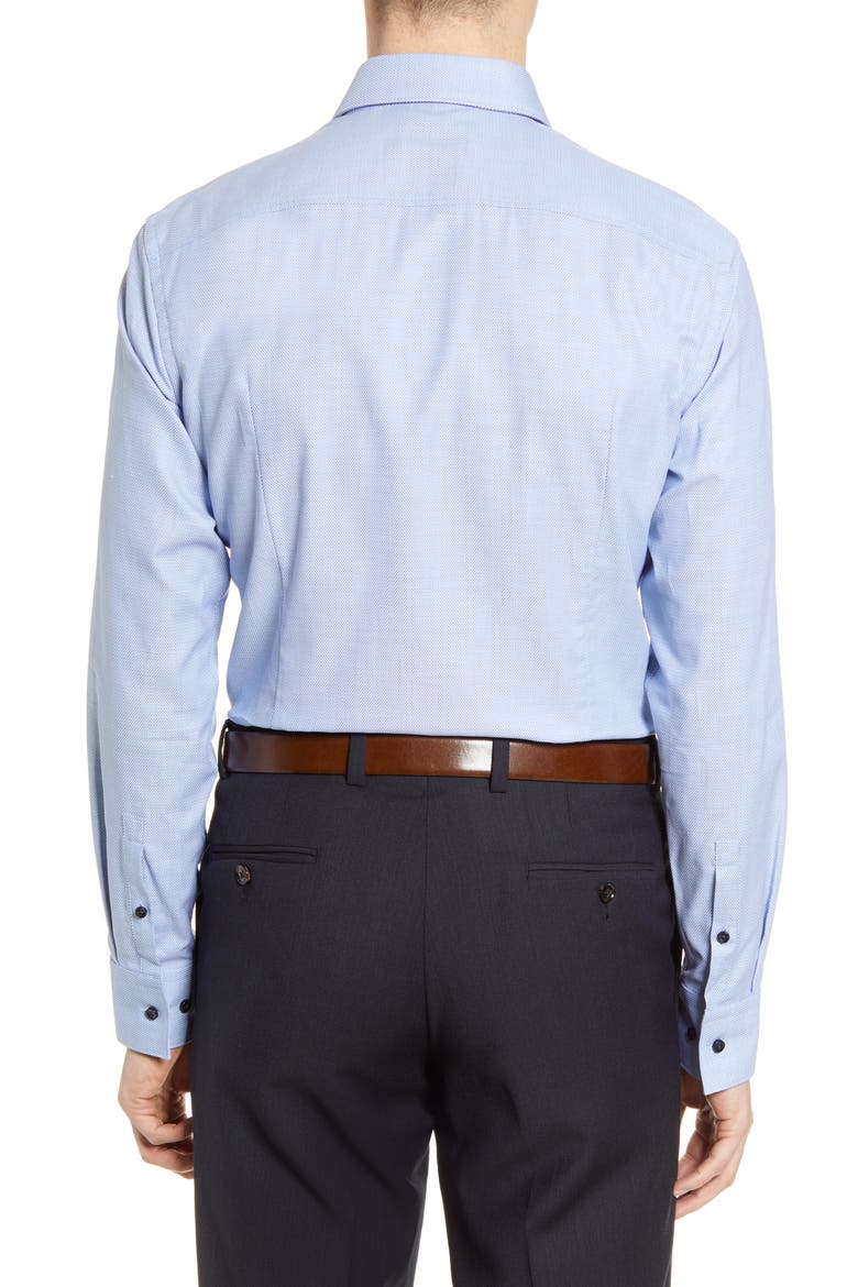Slim Fit Geometric Dress Shirt, Alternate, color, MEDIUM BLUE