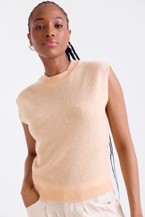 Zarah Crew Neck 100% Cashmere Vest