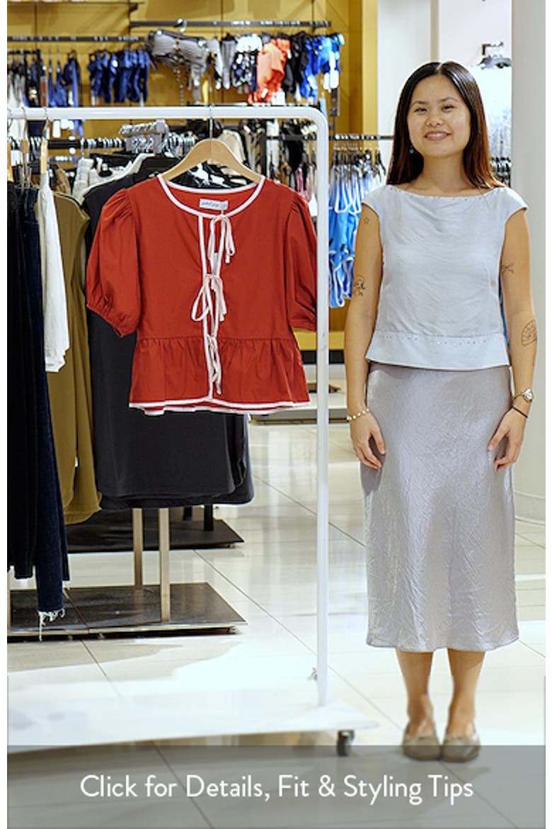 Ellien Tie Front Puff Sleeve Top video