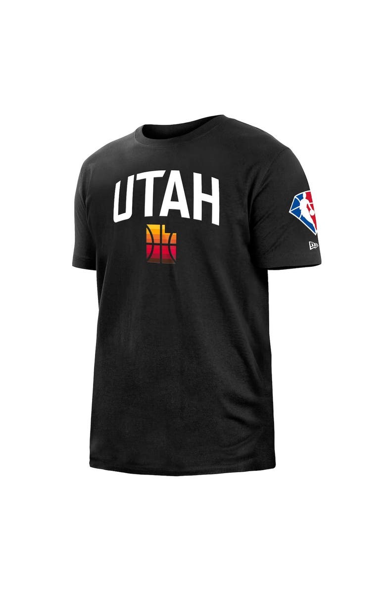 New Era Men's New Era Black Utah Jazz 2021/22 City Edition Brushed Jersey T-Shirt, Alternate, color, 
