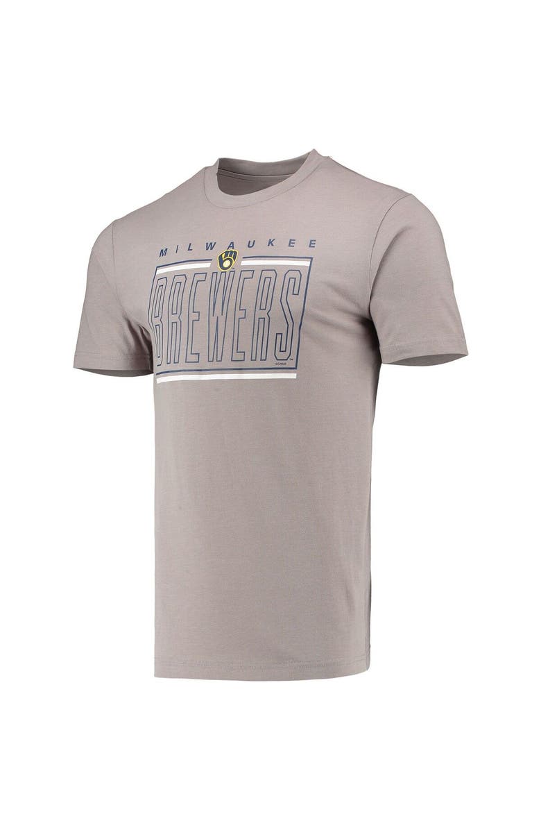 CONCEPTS SPORT Men's Concepts Sport Navy/Gray Milwaukee Brewers Meter T-Shirt and Shorts Sleep Set, Alternate, color, 