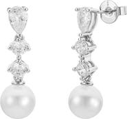 Untamed Petals Serenade Pearl and Crystal Earrings