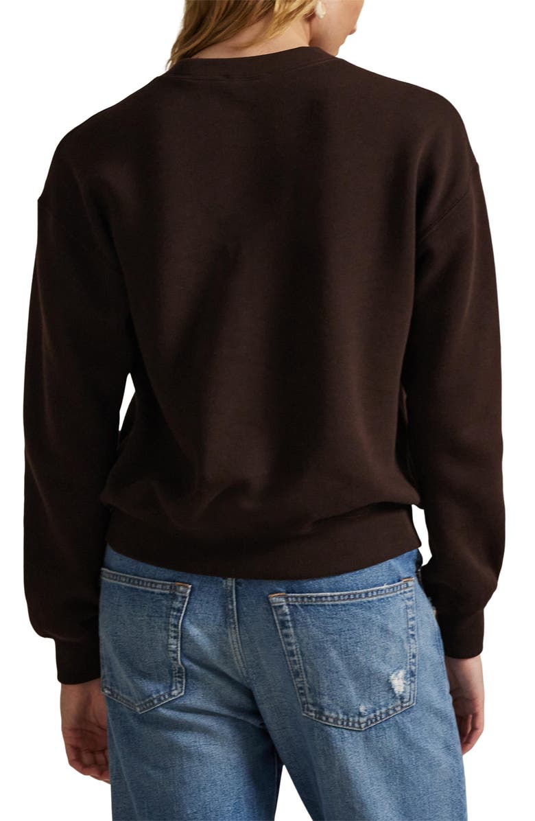 Polo Ralph Lauren Fleece Crewneck Sweatshirt, Alternate, color, Circuit Brown