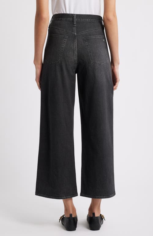Rag & Bone Miramar Andi Wide Leg Cotton Terry Pants In Black