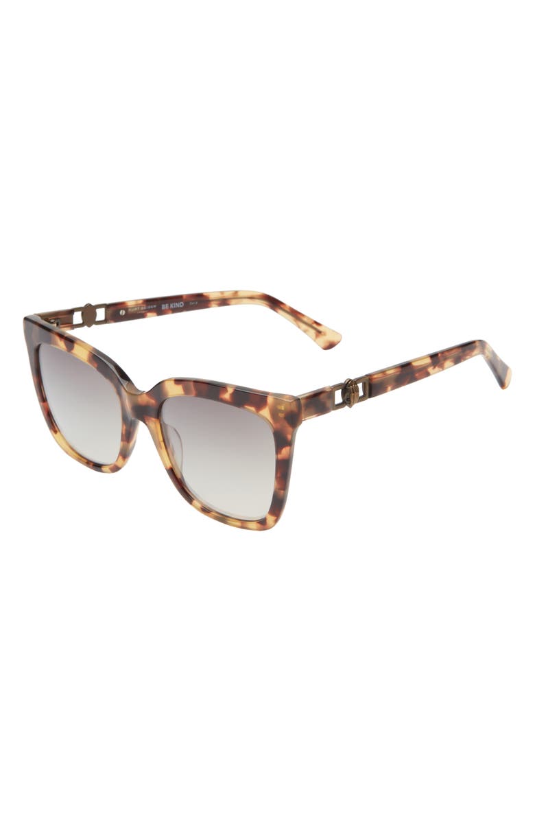 Kurt Geiger London 53mm Polarized Cat Eye Sunglasses, Alternate, color, Havana/ Gold