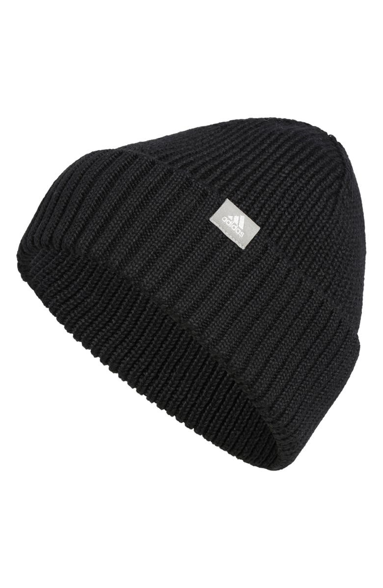 adidas Folded Knit Beanie, Main, color, 