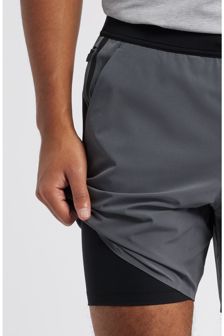 Interval Lined 7-Inch Training Shorts, Alternate, color, IRON