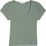 Marine Layer Lexi Pointelle Scoop Neck T-Shirt