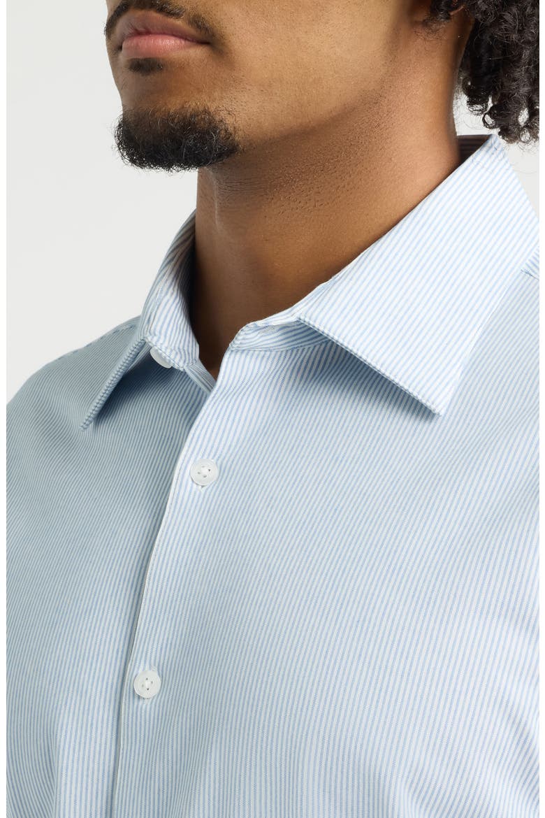 Slim Fit Dress Shirt, Alternate, color, WHITE CLASSIC STRIPE