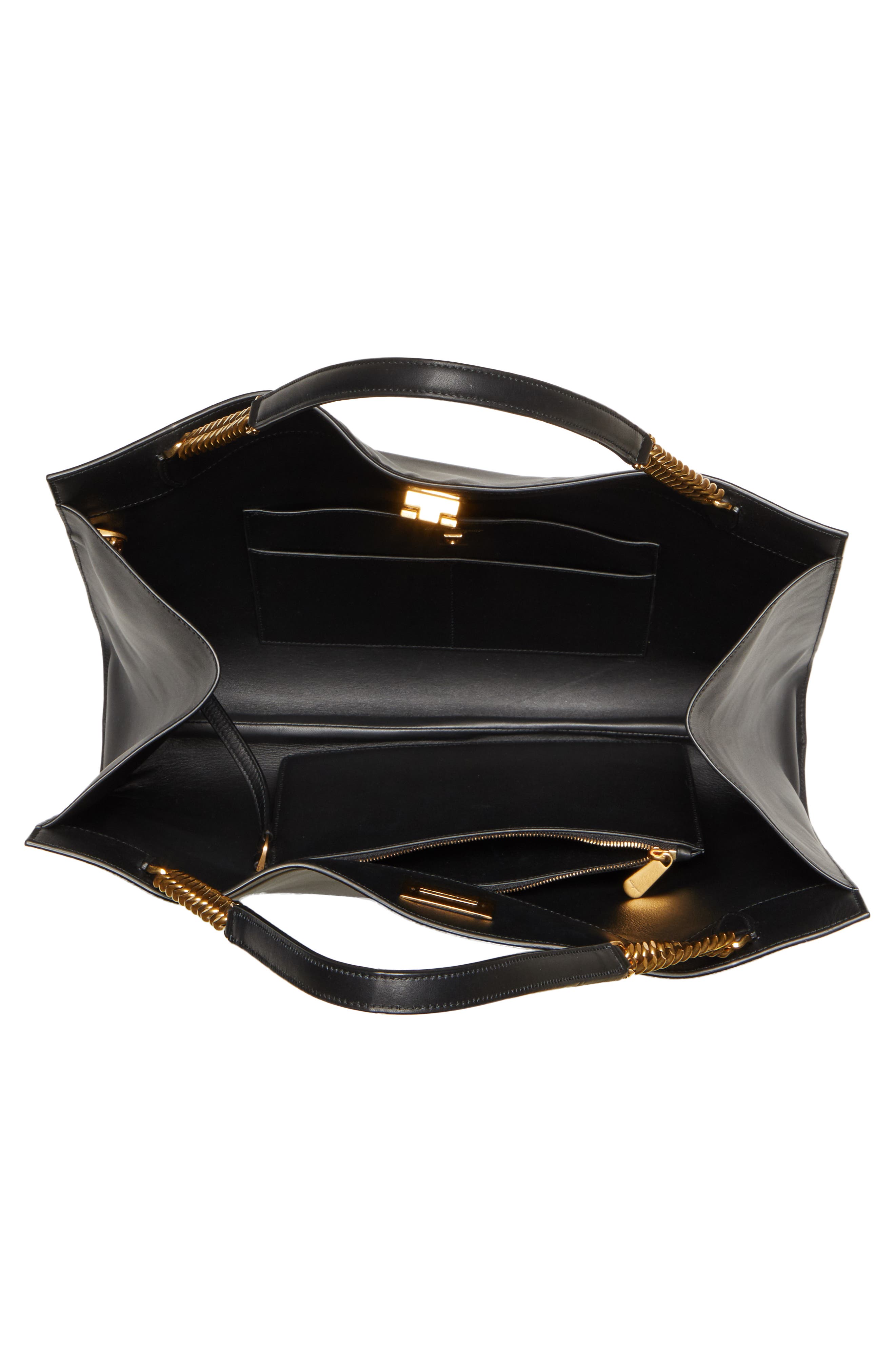 FERRAGAMO Salvatore Ferragamo Trifolio Gancio Leather Tote, Alternate, color, 