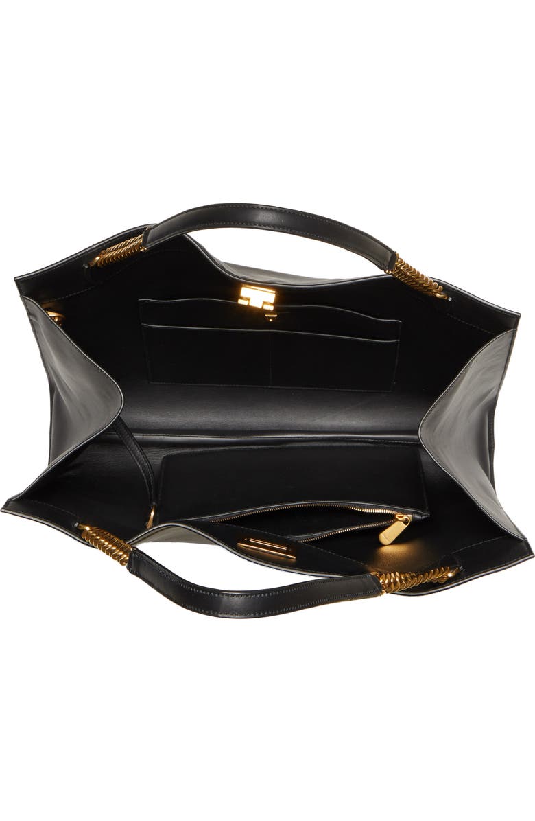 FERRAGAMO Salvatore Ferragamo Trifolio Gancio Leather Tote, Alternate, color,