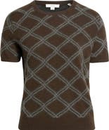 Vince Diamond Plaid Cashmere Sweater