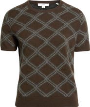 Vince Diamond Plaid Cashmere Sweater
