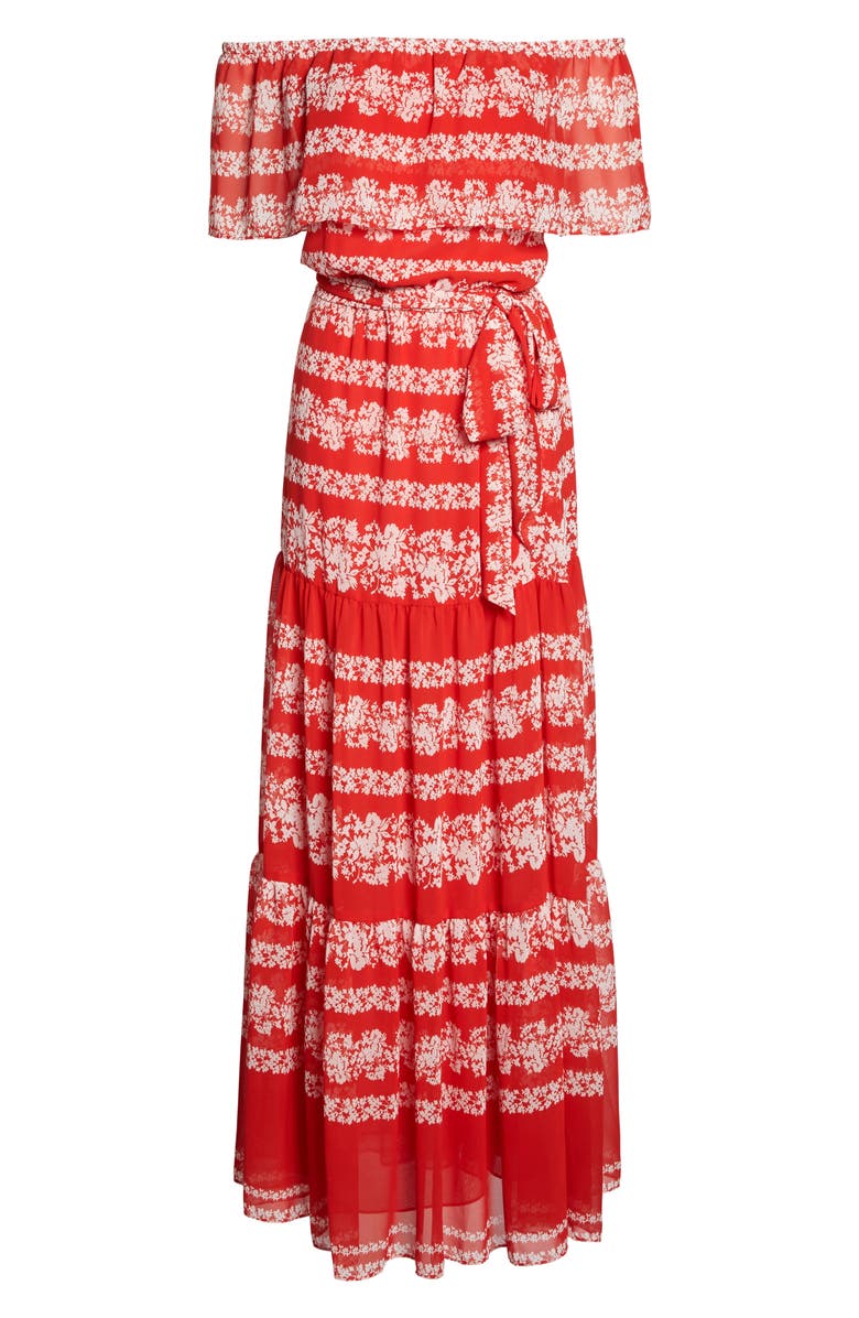 Eliza J Off the Shoulder Maxi Dress, Alternate, color, 