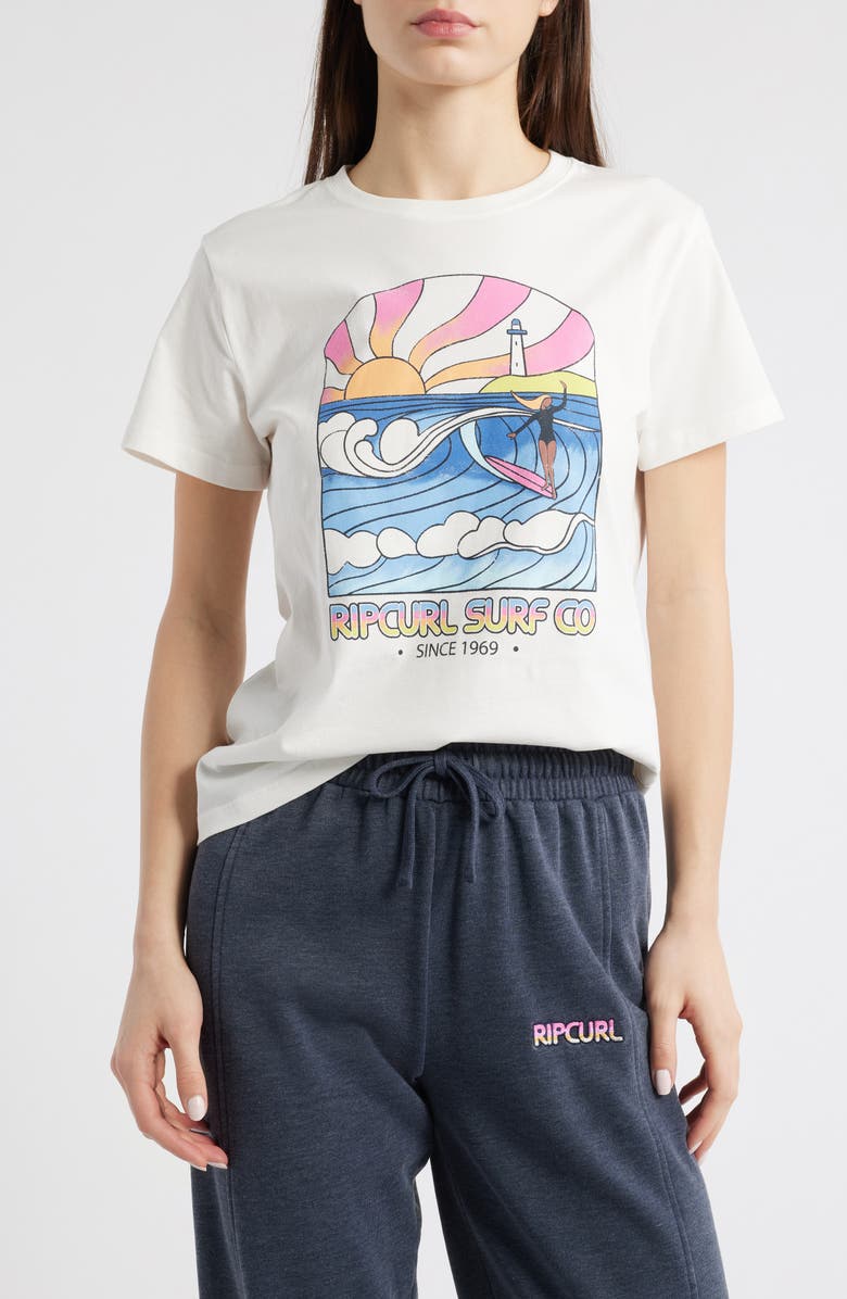 Rip Curl Stringers Standard Graphic T-Shirt, Main, color, Bone