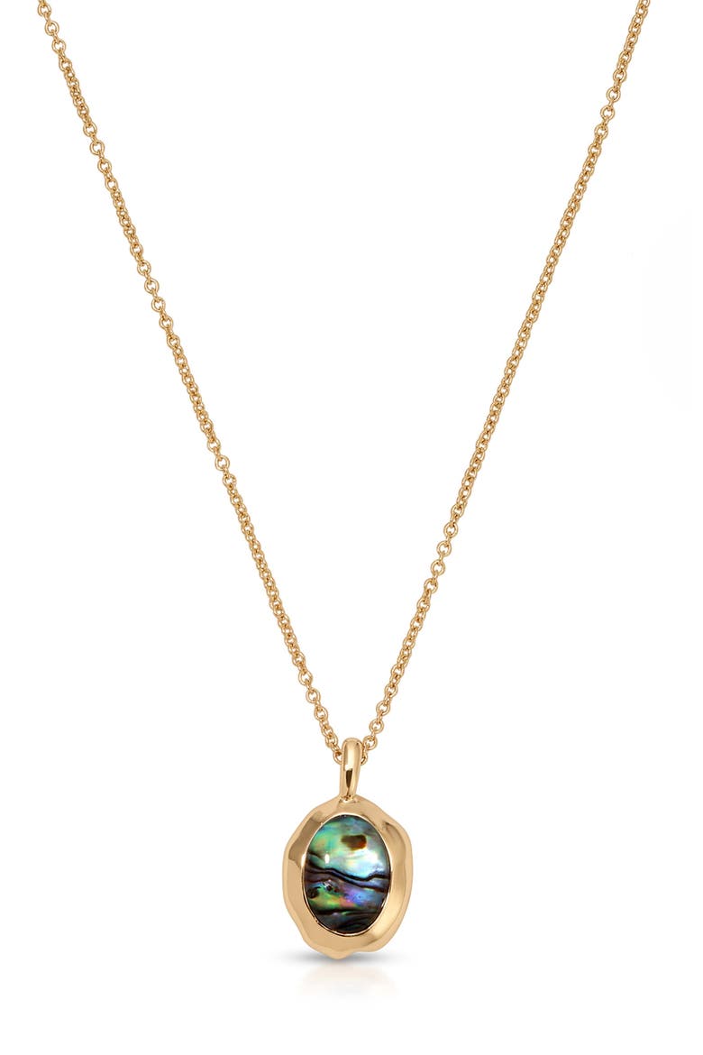 Abalone Pendant Necklace, Alternate, color, ABALONE