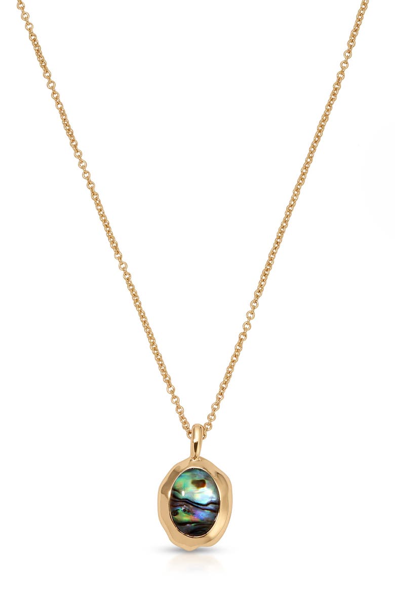 Ettika Abalone Pendant Necklace, Alternate, color, Abalone