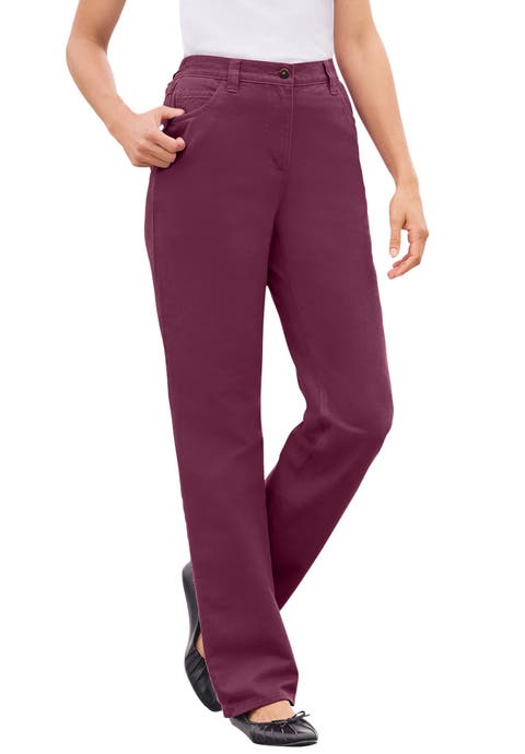 Perfect Back Elastic Gap Free Straight Leg Cotton Jeans (plus)