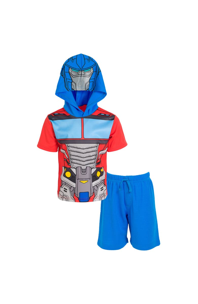 Transformers Cosplay T-Shirt & Shorts Set, Main, color, Optimus Prime Red