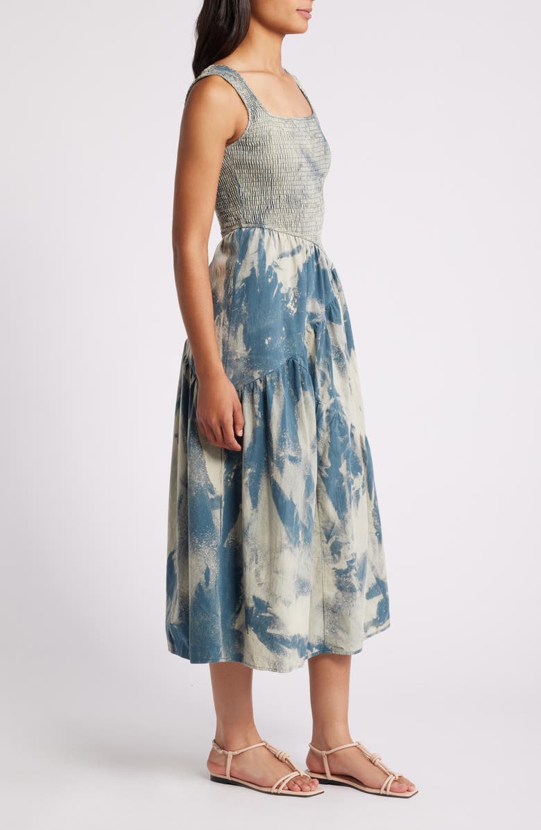 NIKKI LUND Kai Smocked Sleeveless Maxi Dress, Alternate, color, Green