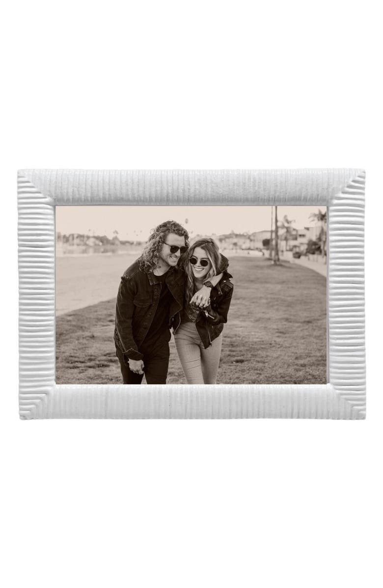 Mariposa Woven Texture 4 x 6-Inch Picture Frame, Main, color, White