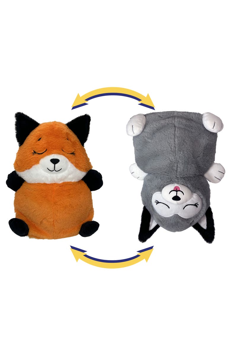 Upside Down Inside Out Fox To Husky 2 In 1 Animal Plush, Main, color, Multicolored